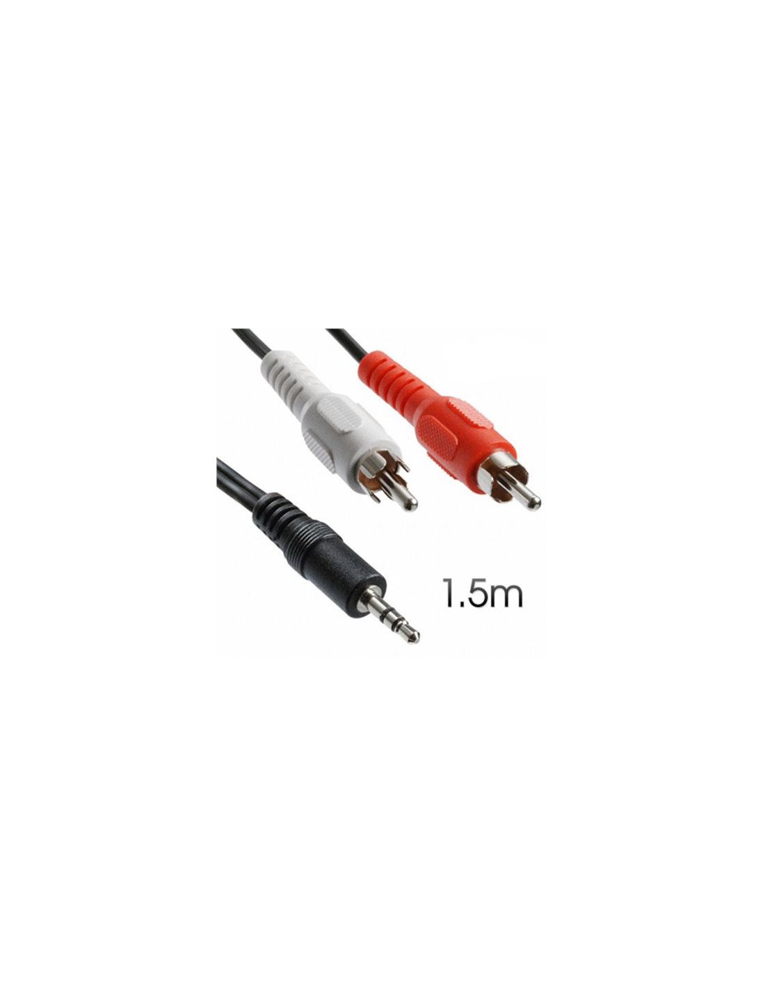 CABLE STEREO MINI JACK 3.5 - RCA AUDIO 1.5M CROMAD