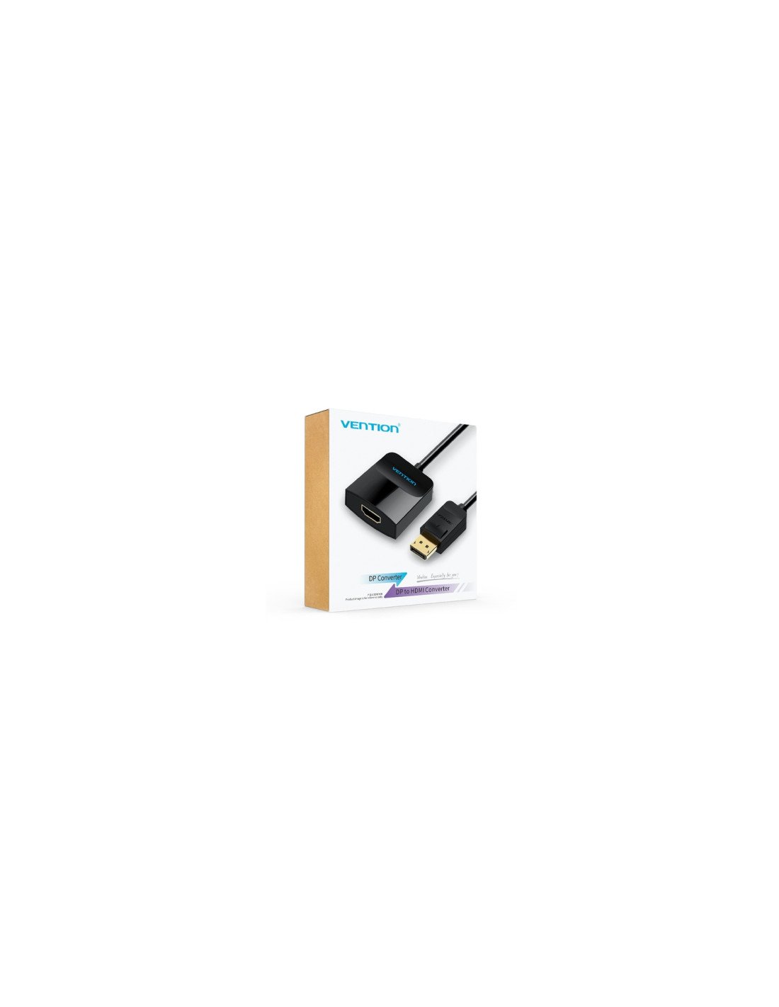 Vention Cable Conversor HBGBB/ Displayport Macho - HDMI Hembra/ 15cm/ Negro