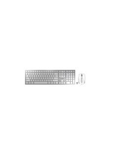 CHERRY DW 9100 SLIM teclado Ratón incluido RF Wireless + Bluetooth QWERTY Inglés de EE. UU. Plata