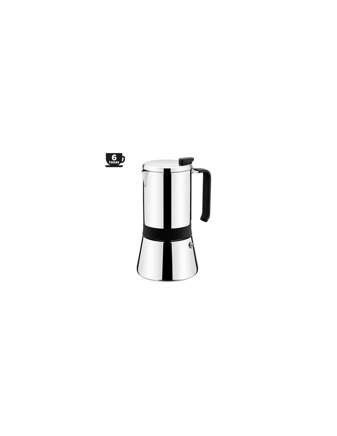 CAFETERA 6 TAZAS INDUCCION ACERO INOX AROMA MONIX