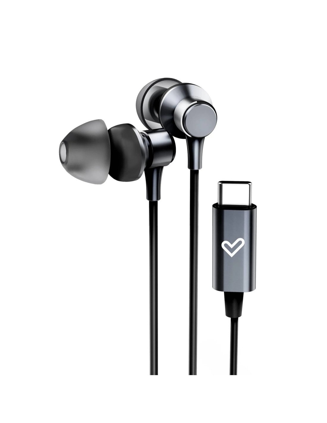 Energy Sistem Metallized Type C Auriculares Alámbrico Dentro de oído Llamadas/Música USB Tipo C Negro, Gris