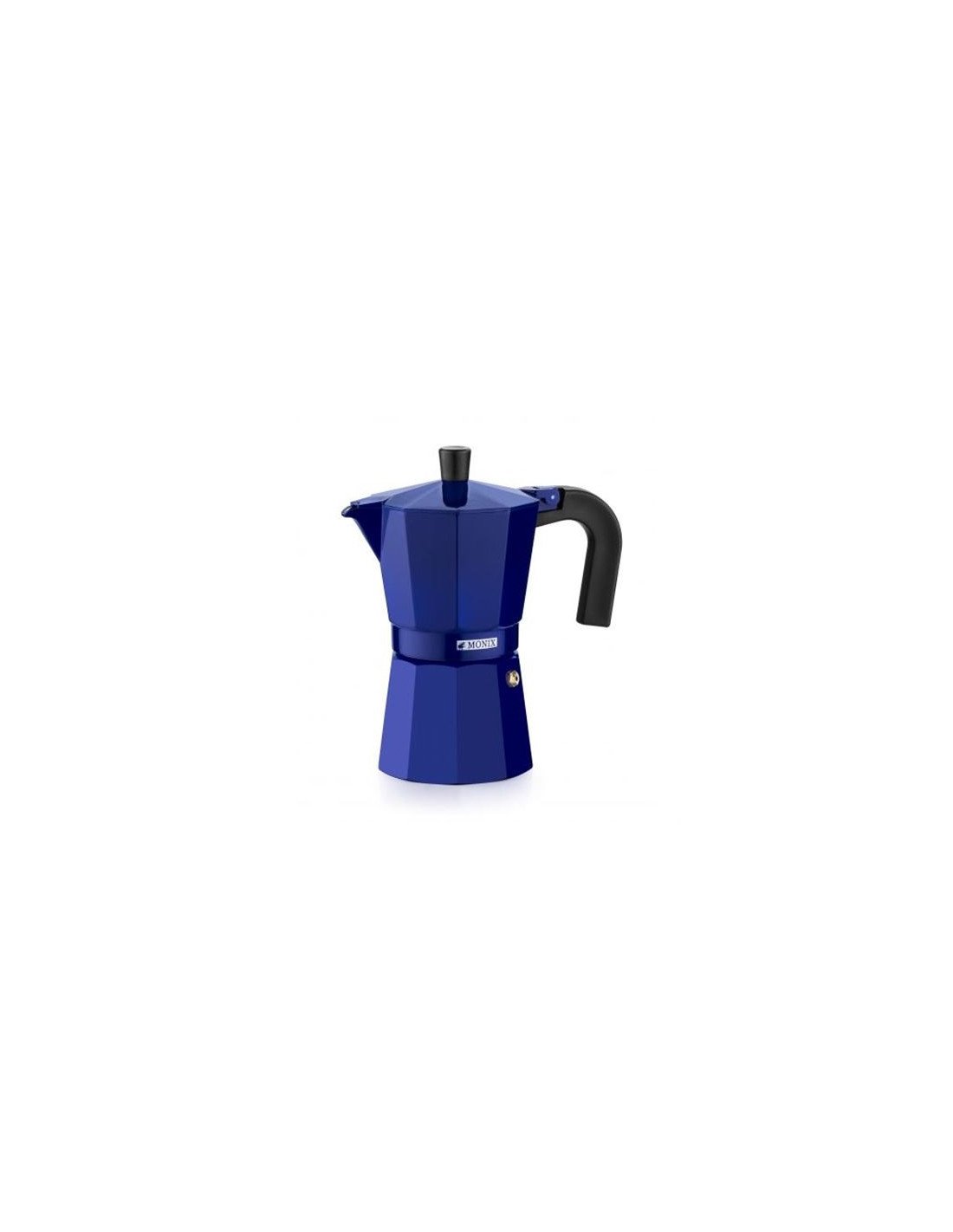 CAFETERA ITALIANA 6 TAZAS ALUMINIO AZUL MONIX