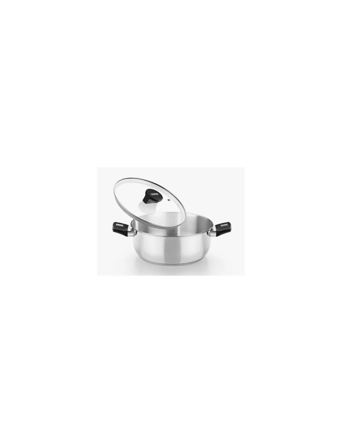 CACEROLA ACERO INOX CON TAPA VIDRIO 16CM ELITE MONIX