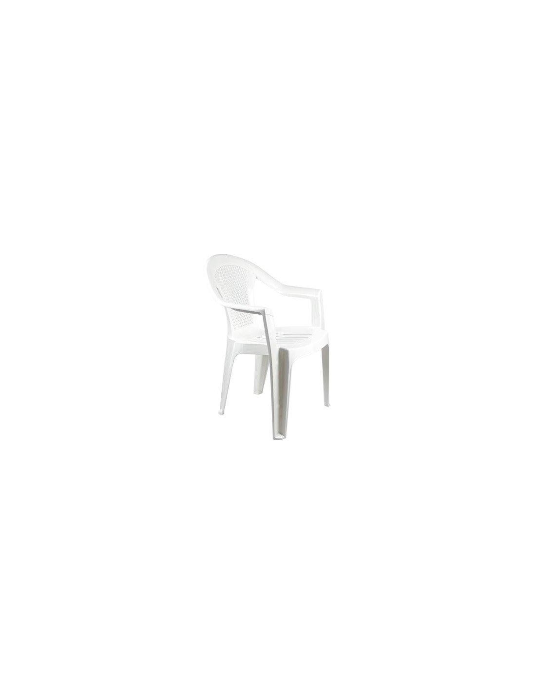 SILLA CON REPOSABRAZOS STACK BLANCA