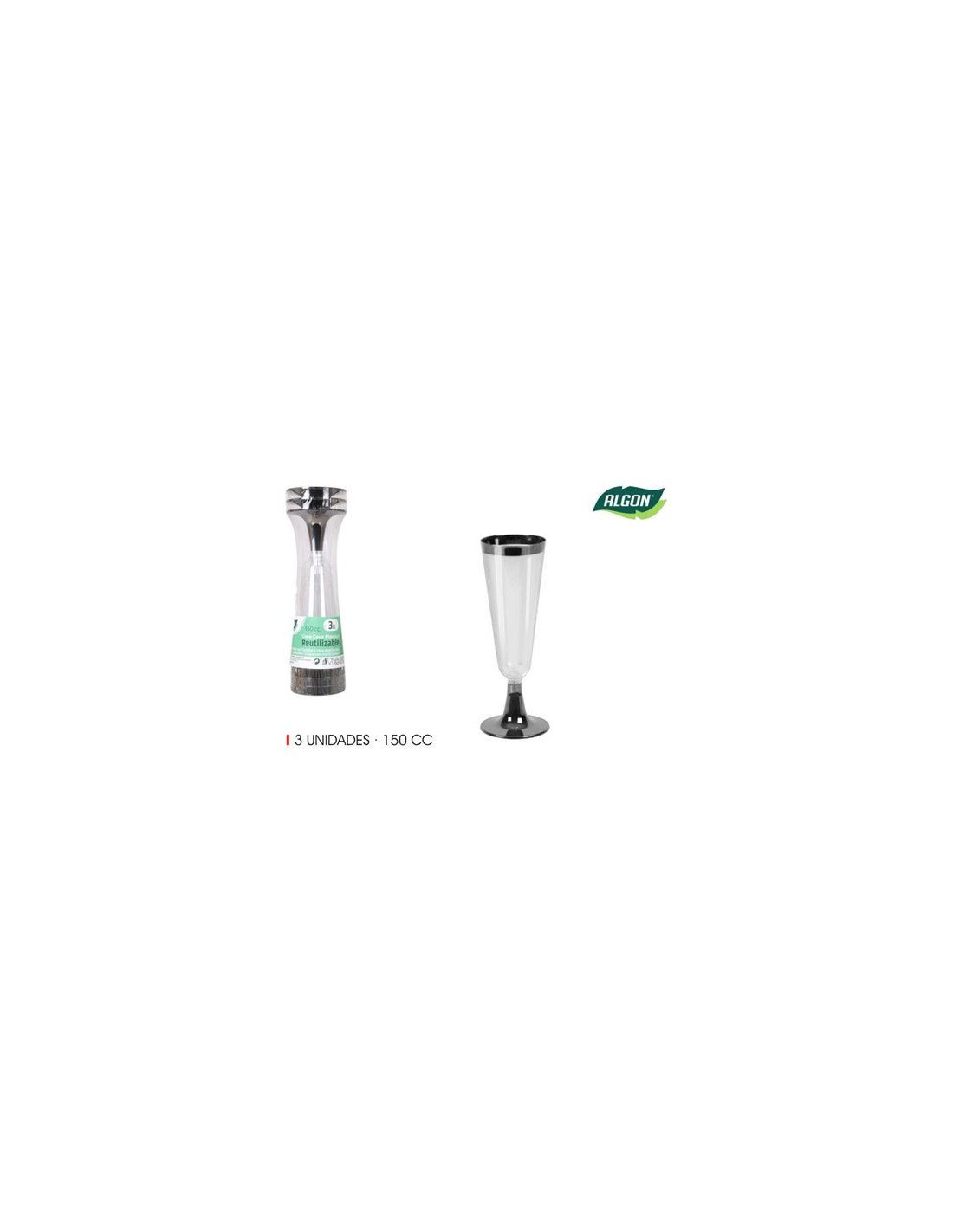 SET 3 COPAS CAVA 3 PIEZAS 150CC ALGON