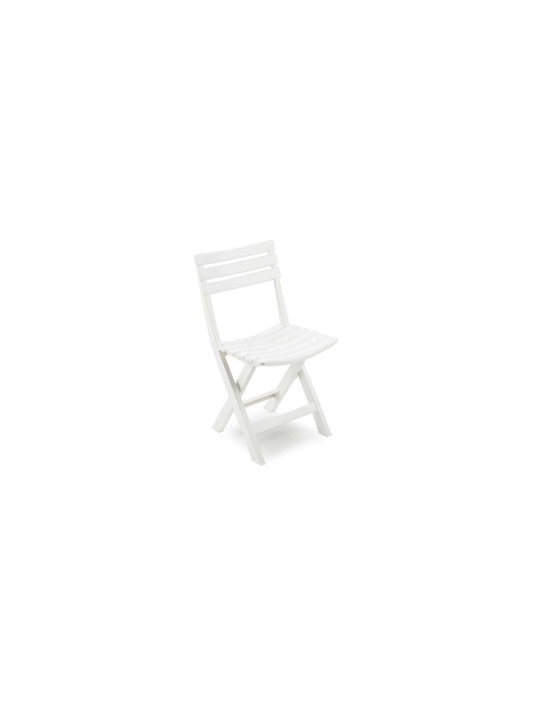 SILLA PLEGABLE DE RESINA BIRKI BLANCA 44X41X78CM