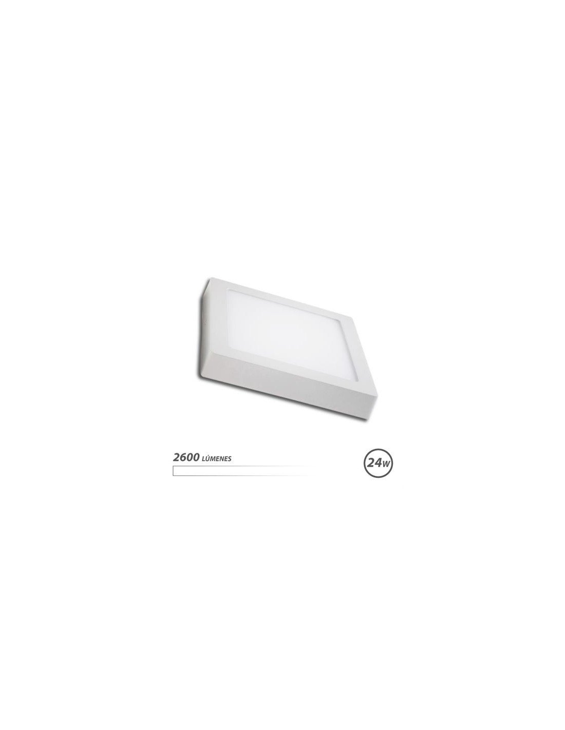 DOWNLIGHT CUADRADO SOBRE PARED LED 24W 2600LM LUZ BLANCA ELBAT