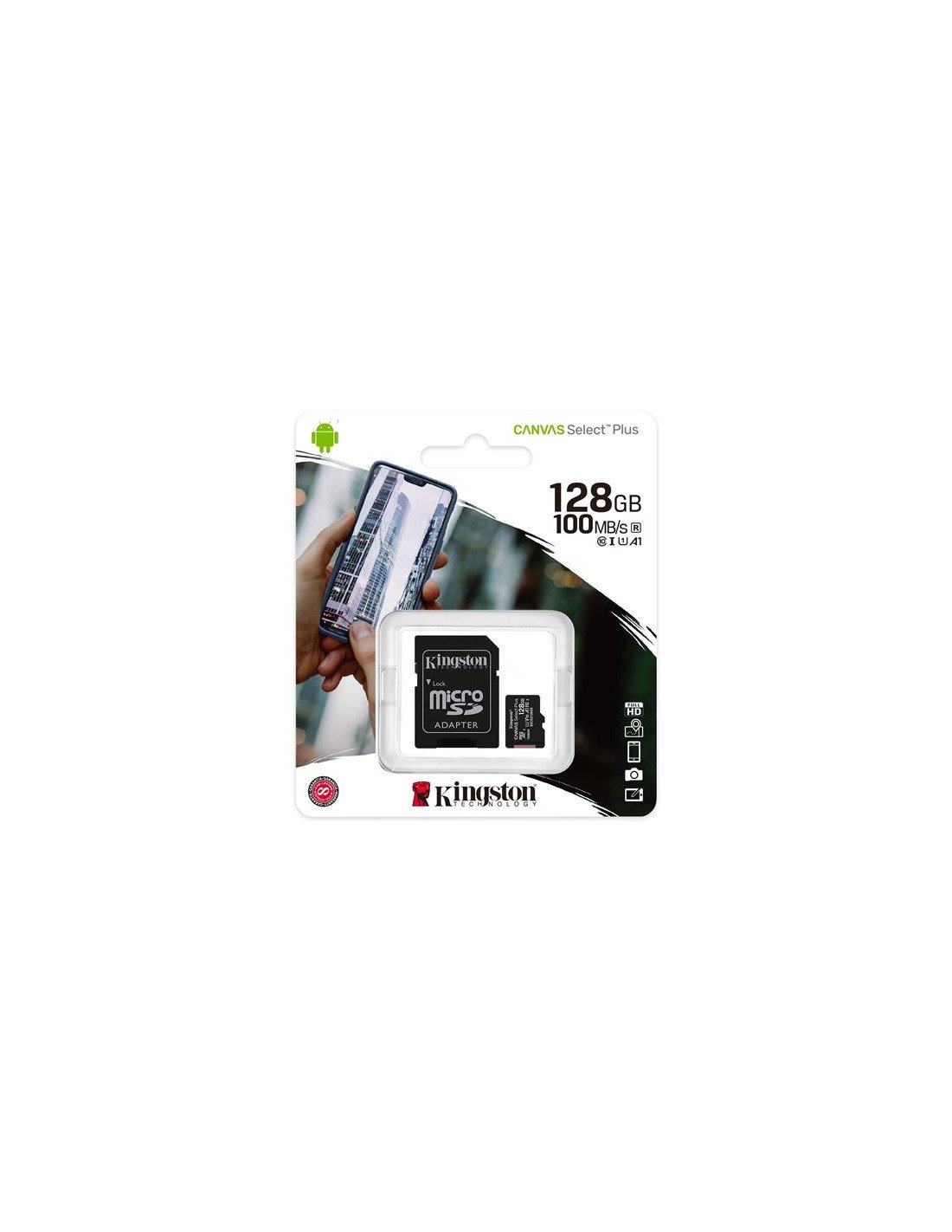 MEMORIA MICRO SD KINGSTON CLASE 10 128GB 100MB/S