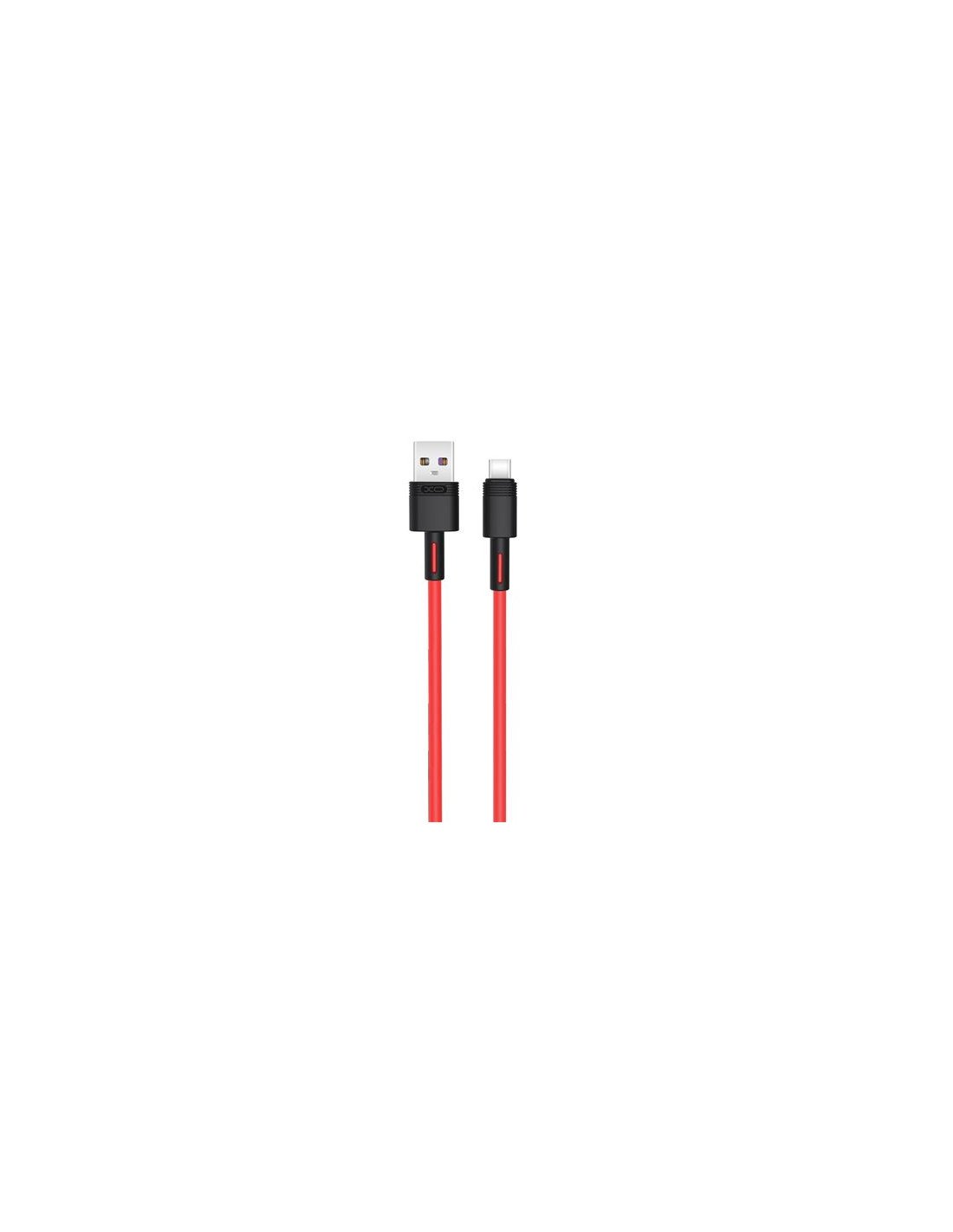 CABLE NBQ166 CARGA RAPIDA USB - TIPO C | 5A | 1 METRO | ROJO XO