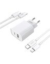 CARGADOR USB-A Y USB-C 20W+18W CON CABLE TIPO C CE02 XO
