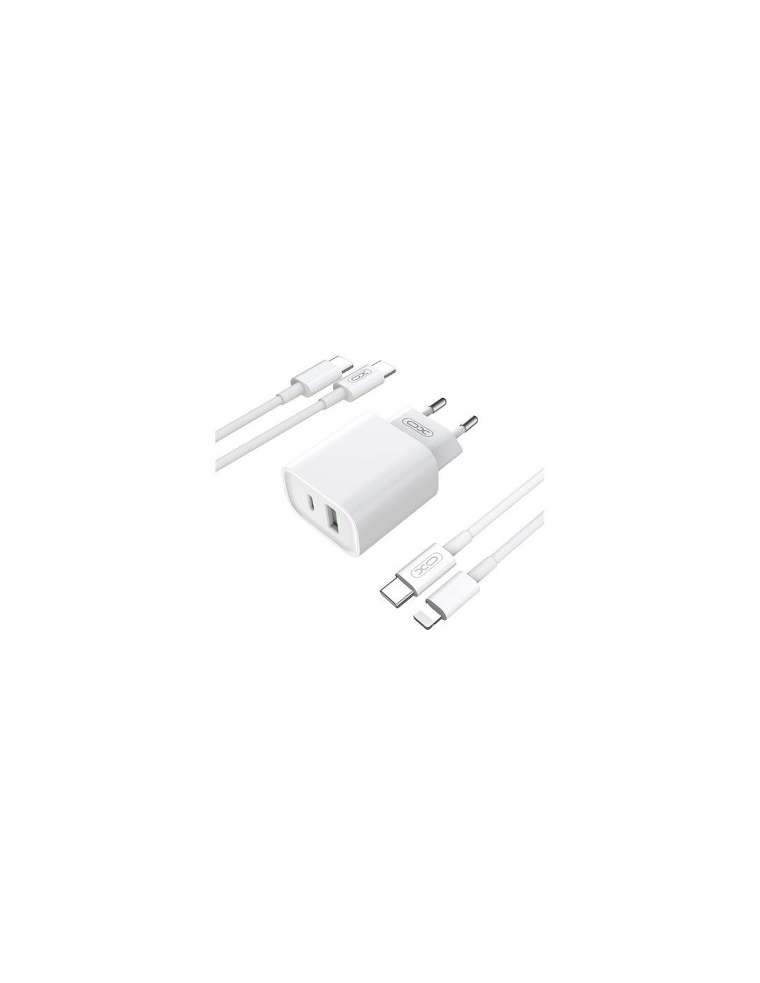 CARGADOR USB-A Y USB-C 20W+18W CON CABLE TIPO C CE02 XO