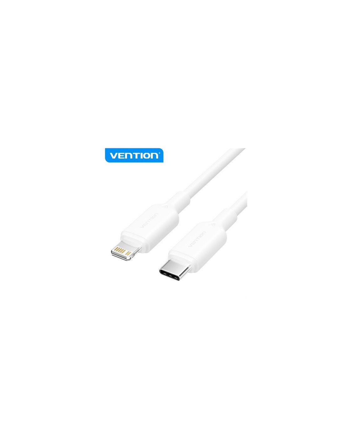 CABLE USB C A LIGHTNING | 3A | 1MTR BLANCO VENTION