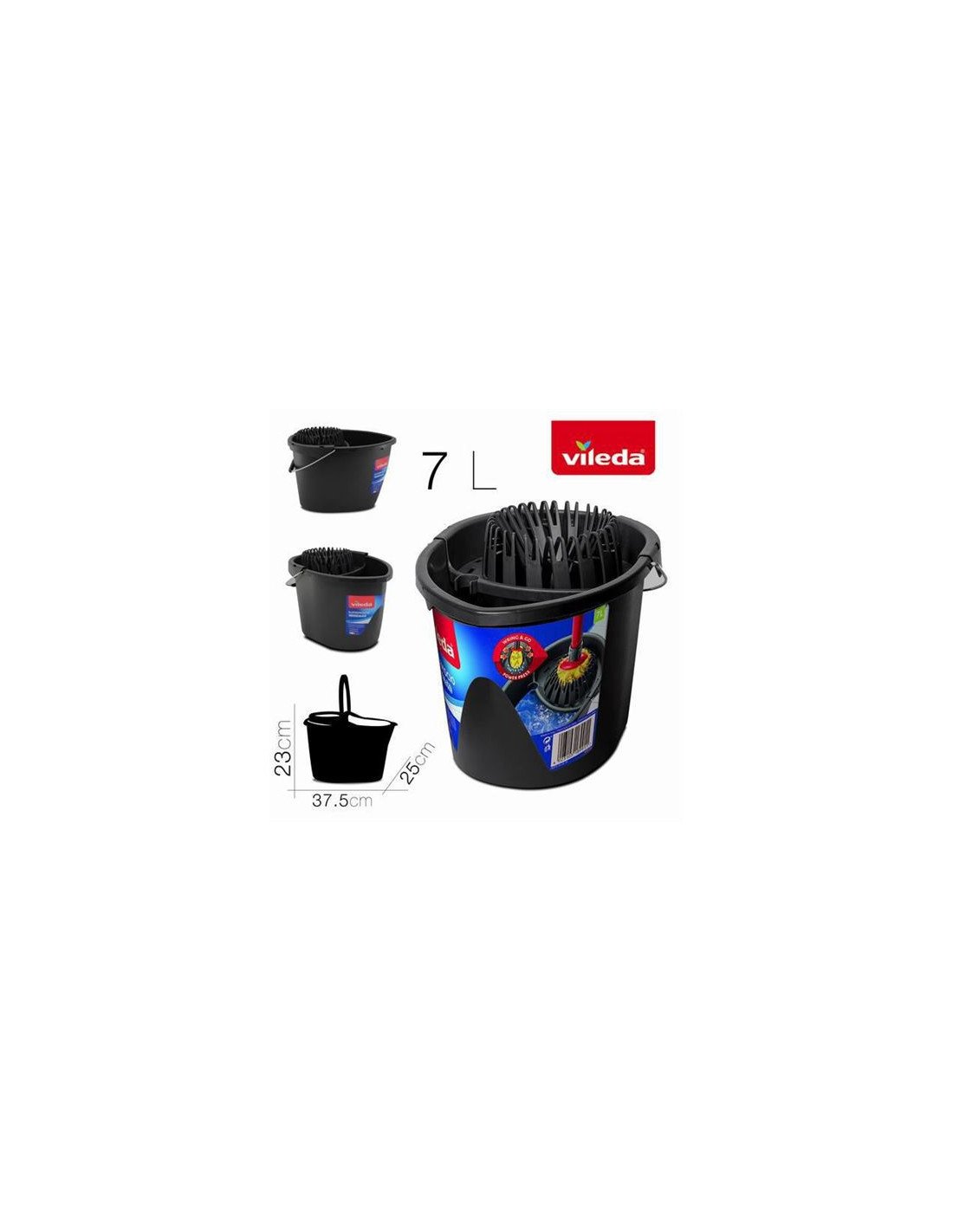 CUBO OVALADO 7 LITROS CON ESCURRIDOR WRING & GO VILEDA