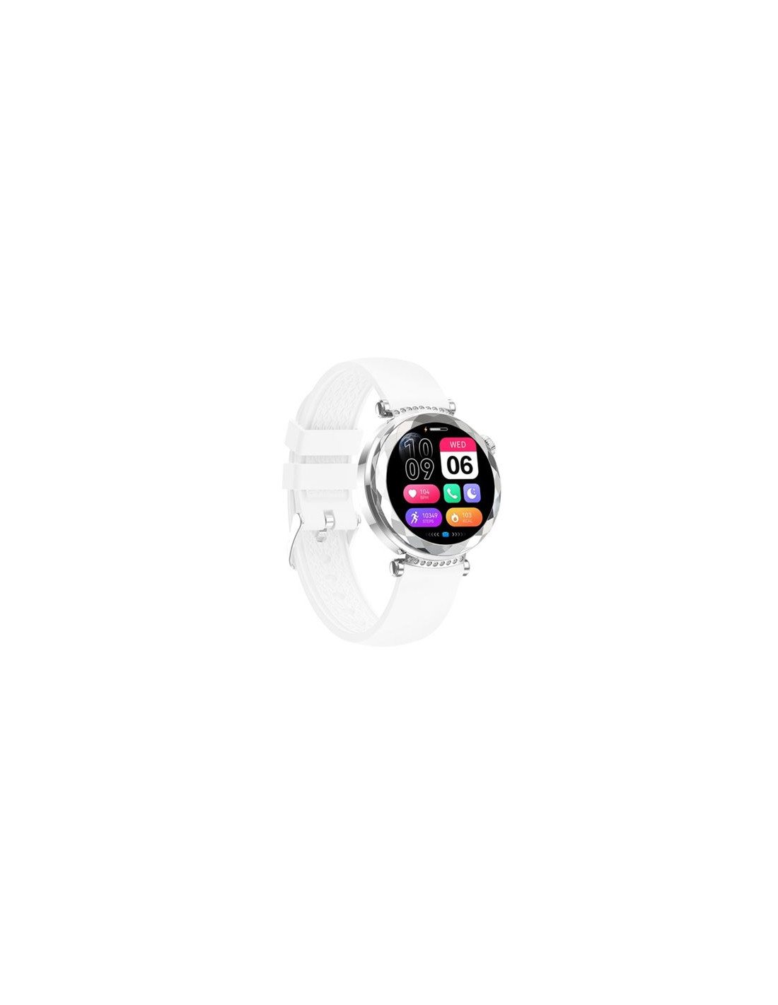 SMARTWATCH J13 1.19\" AMOLED | IP68 | DEPORTES | PLATA/BLANCO XO
