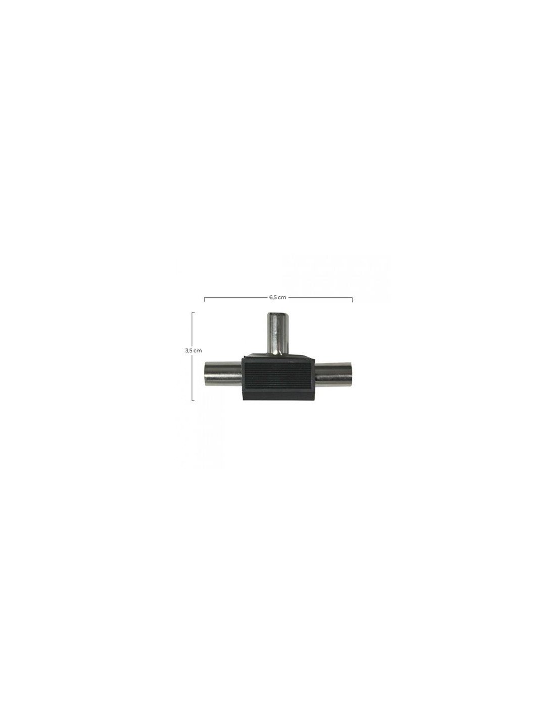 ADAPTADOR INDUCTIVO TV (2 MACHO/1 HEMBRA) NEGRO SEVENON