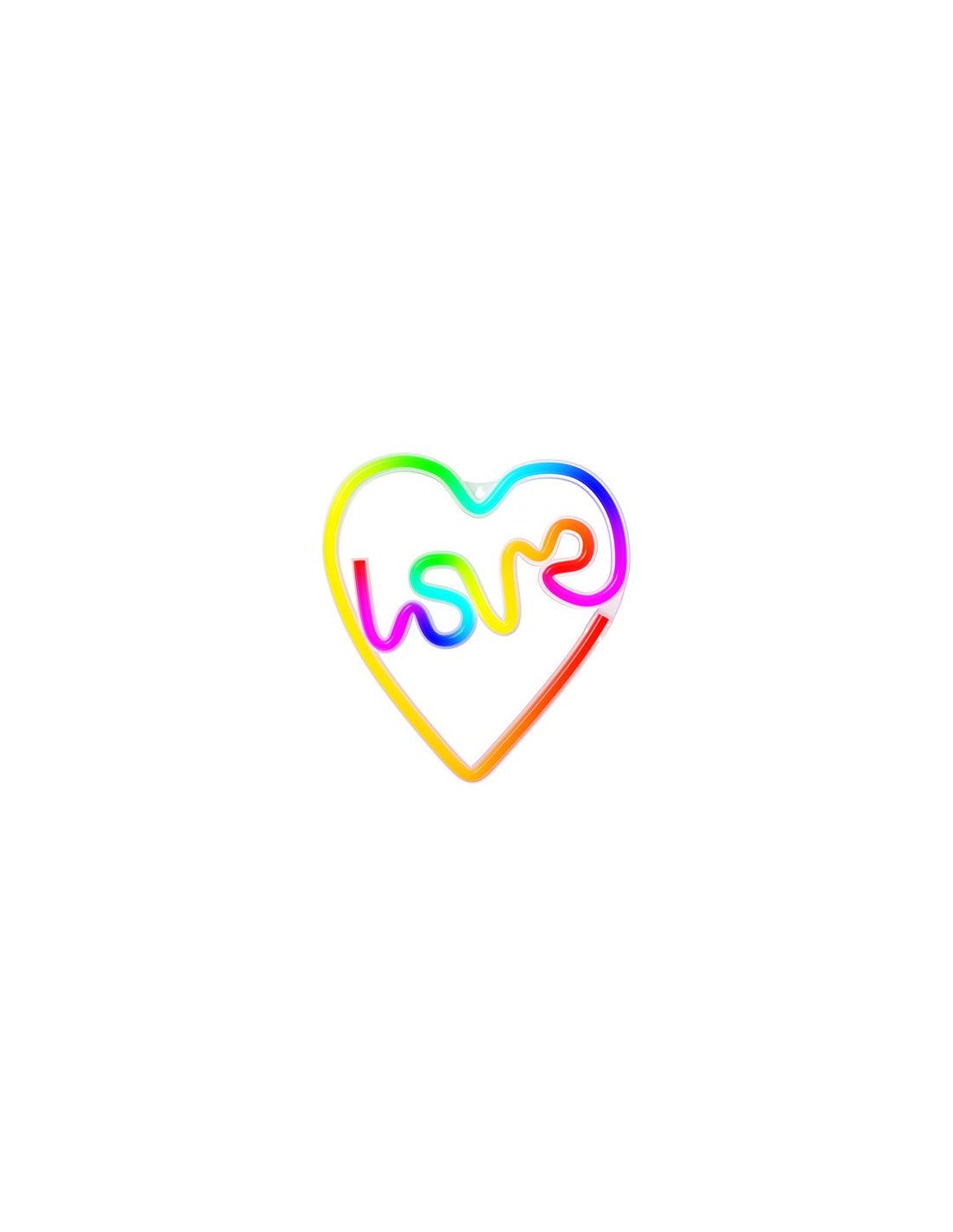 LAMPARA DECORATIVA NEON LED LOVE IN HEART FOREVER