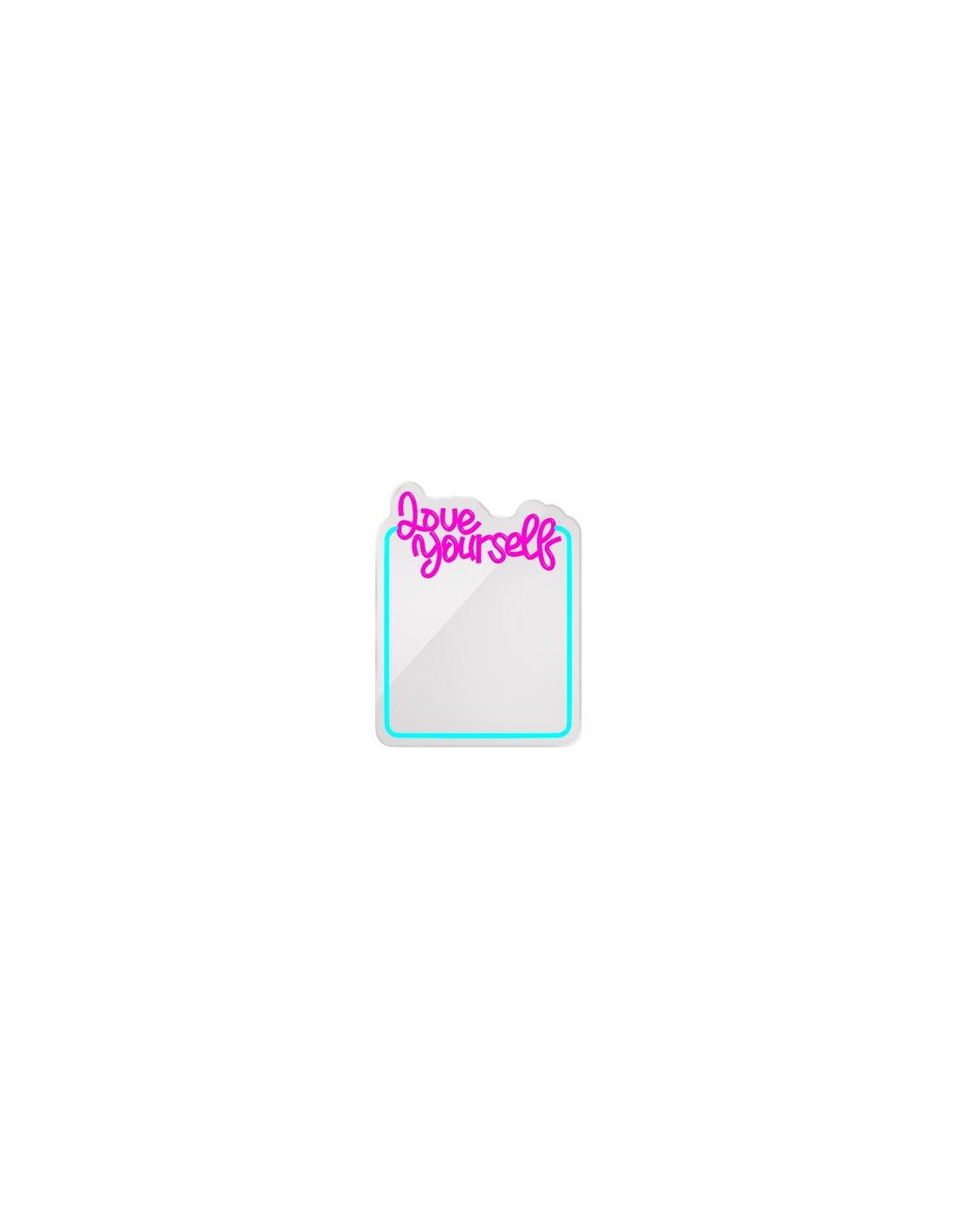 ESPEJO DECORATIVO CON NEON LED LOVE YOURSELF FOREVER