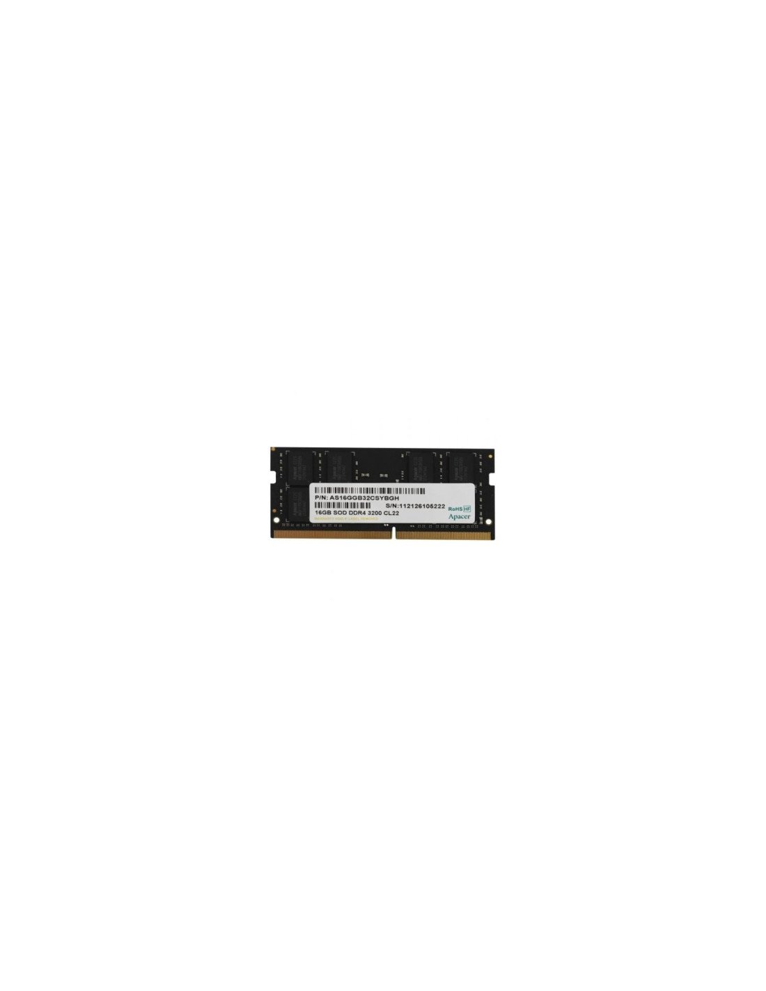 Memoria RAM Apacer ES.16G21.GSH 16GB/ DDR4/ 3200MHz/ 1.2V/ CL22/ SODIMM