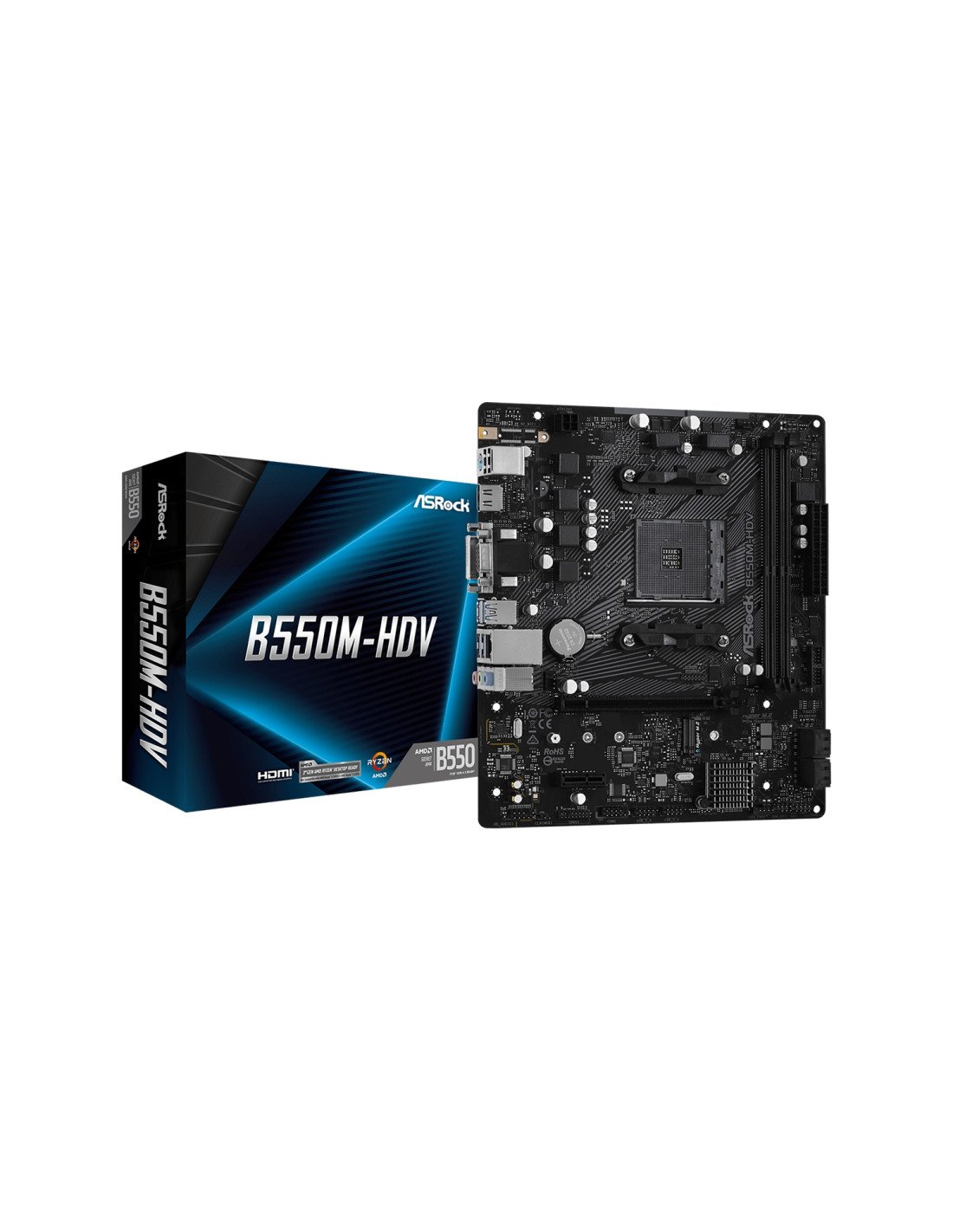 Asrock B550M-HDV placa base zócalo AM4 micro atx amd B550 90-MXBDJ0-A0UAYZ