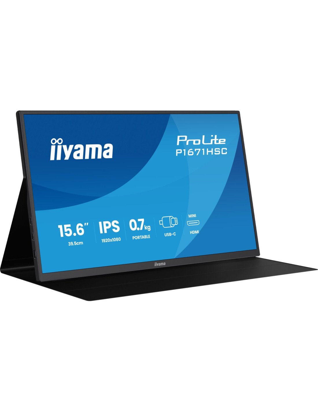 iiyama ProLite P1671HSC-B1 pantalla para PC 39,6 cm (15.6") 1920 x 1080 Pixeles Full HD LED Negro