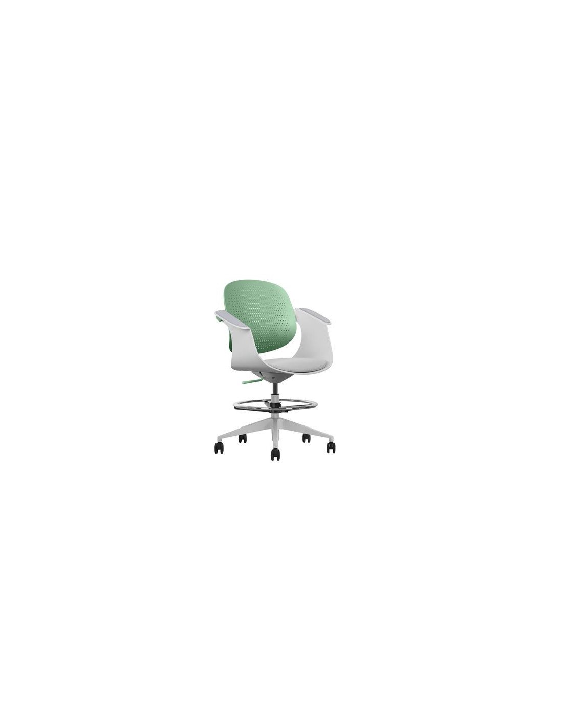 SILLA / TABURETE DE OFICINA TOP WORK VERDE CROMAD