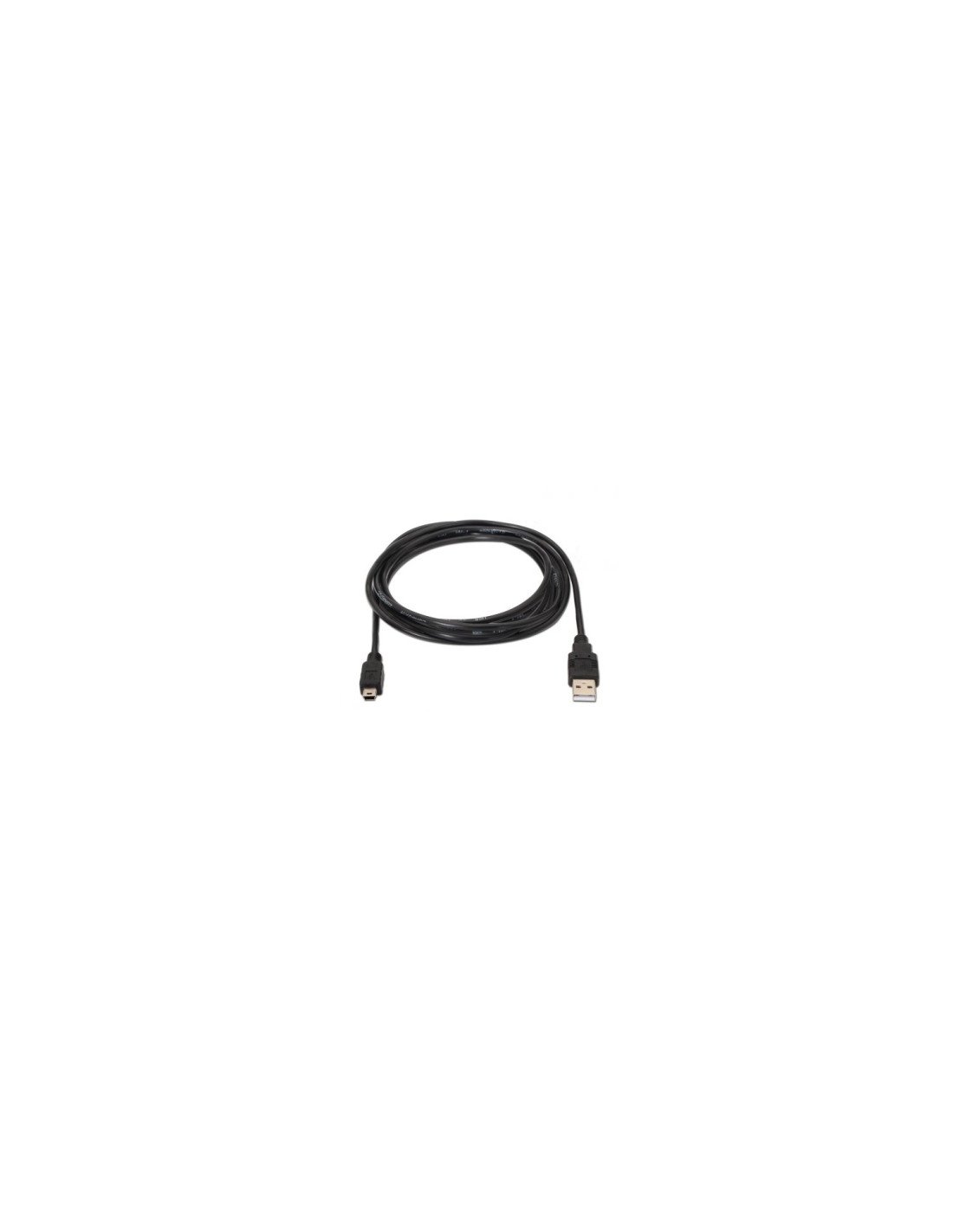 CABLE AISENS USB 2.0 MACHO A MINI USB 5 PINES 3M NEGRO A101-0026