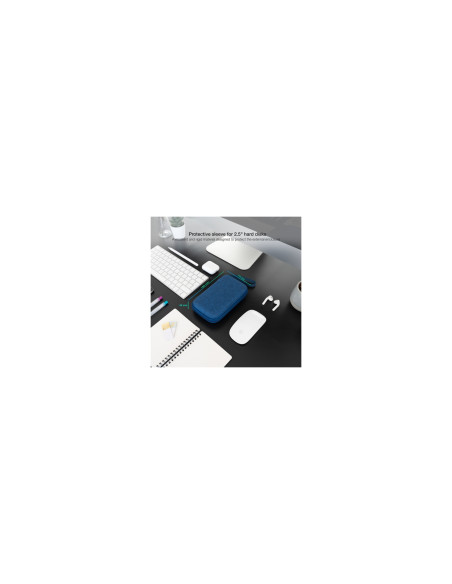 TooQ Estuche Protector para Caja Externa de 2.5”, Azul Pacífico