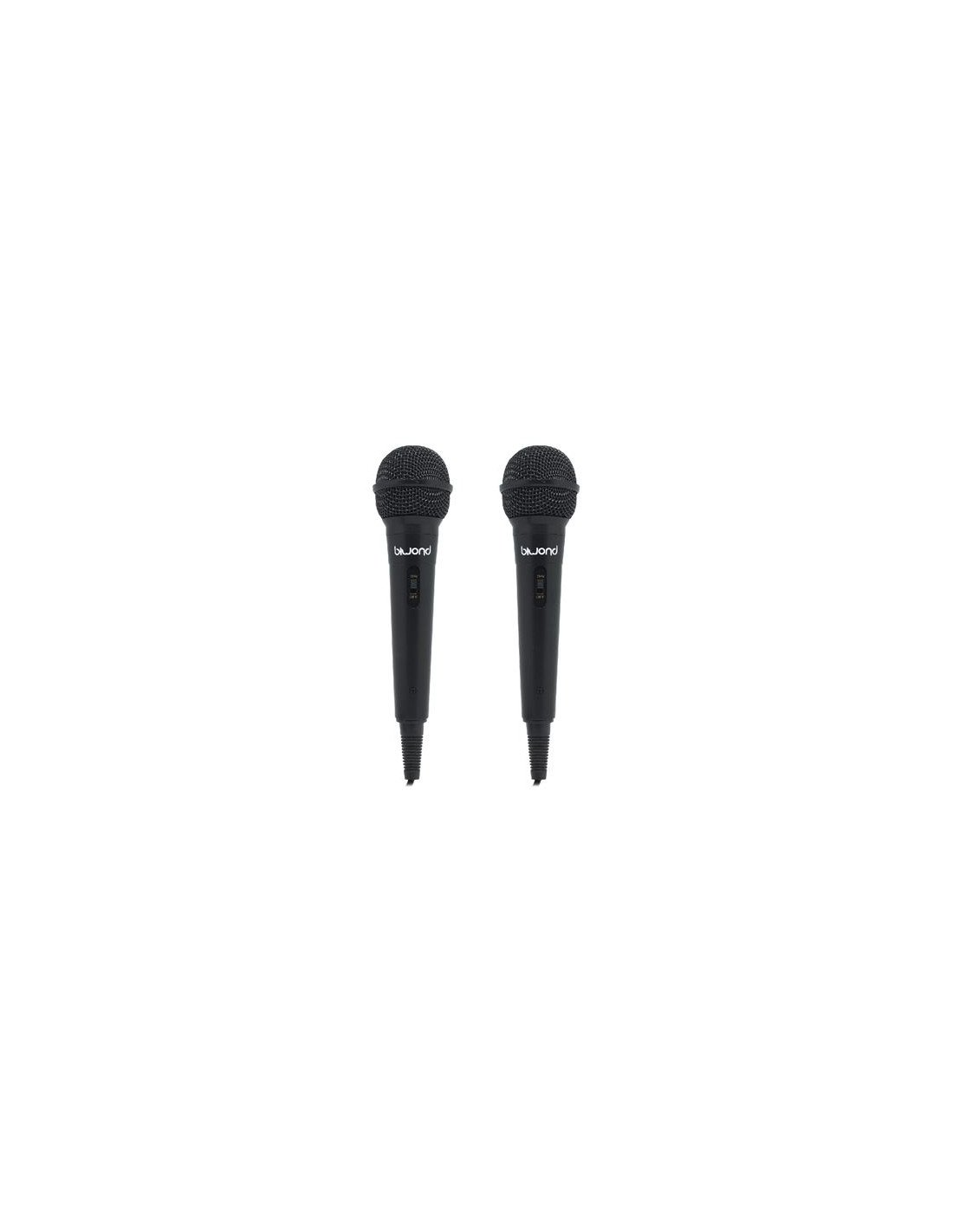PACK 2 MICRÓFONOS CON CABLE MIC KARAOKE ST12 BIWOND