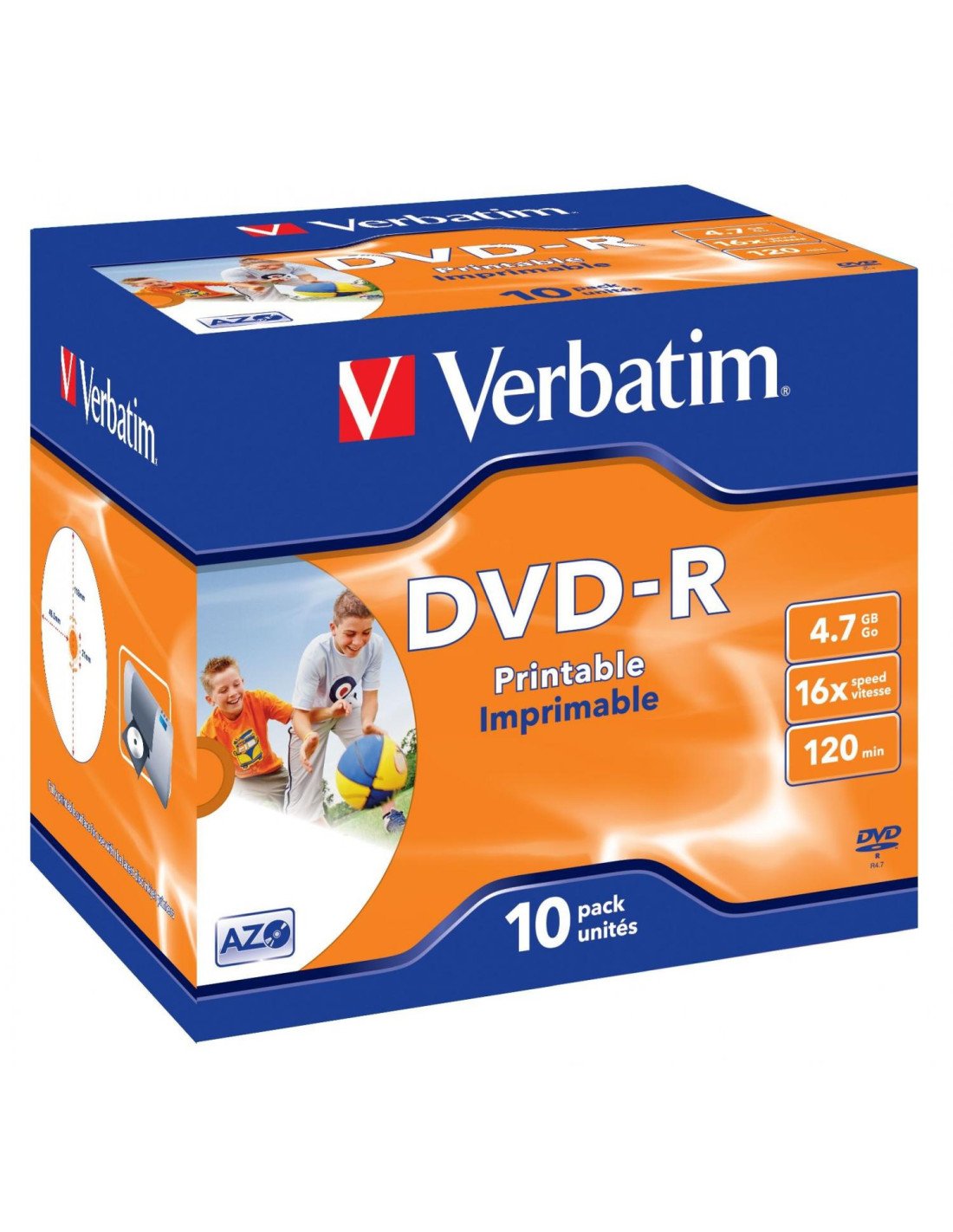 DVD-R VERBATIM 10 UNIDADES 4.7GB 16x 43521