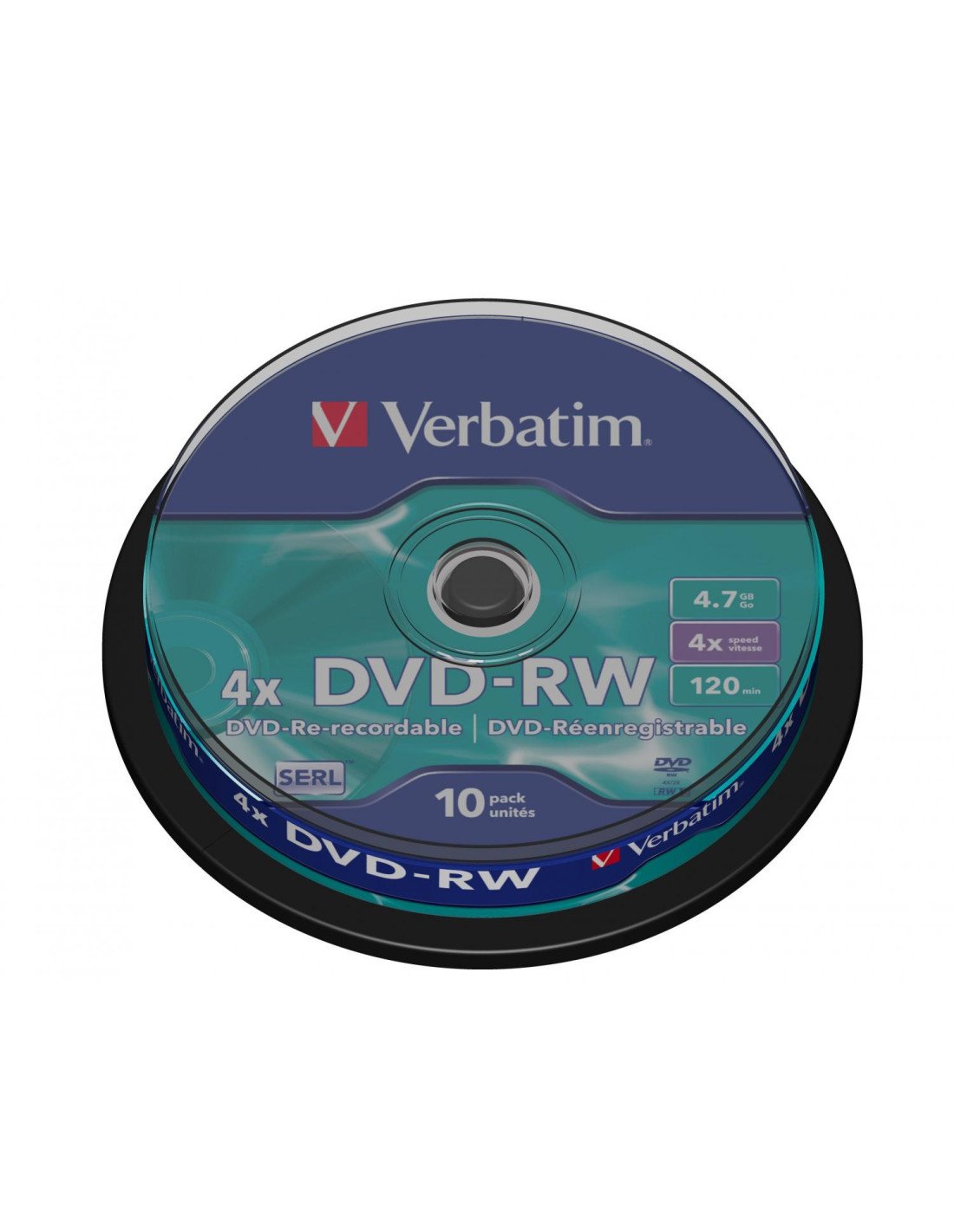 DVD-RW VERBATIM 10 UNIDADES 4.7GB 4x 43552