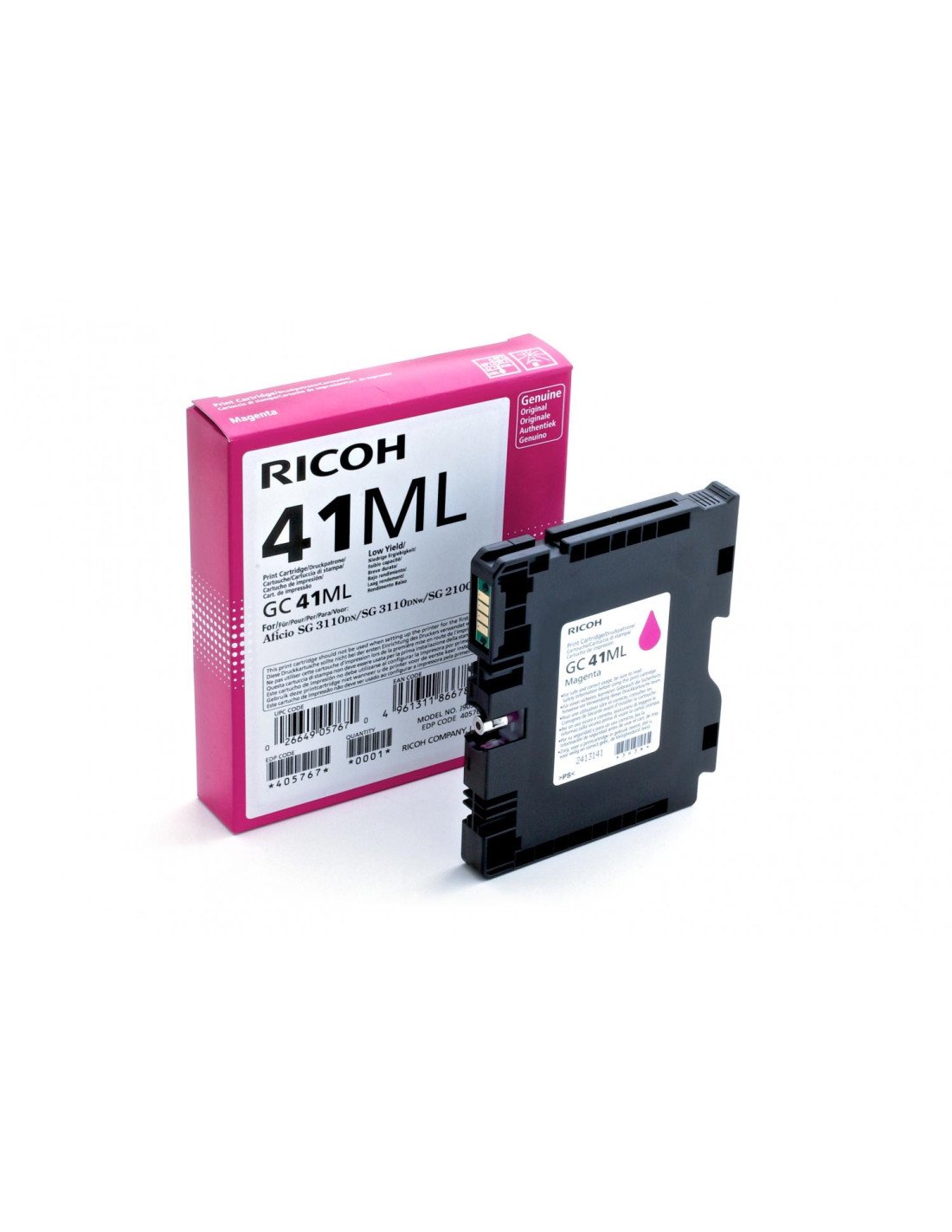 CARTUCHO RICOH GC41ML MAGENTA 405767