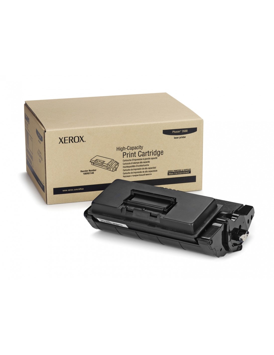 Toner xerox cartucho de gran capacidad 12 000 negro 106R01149