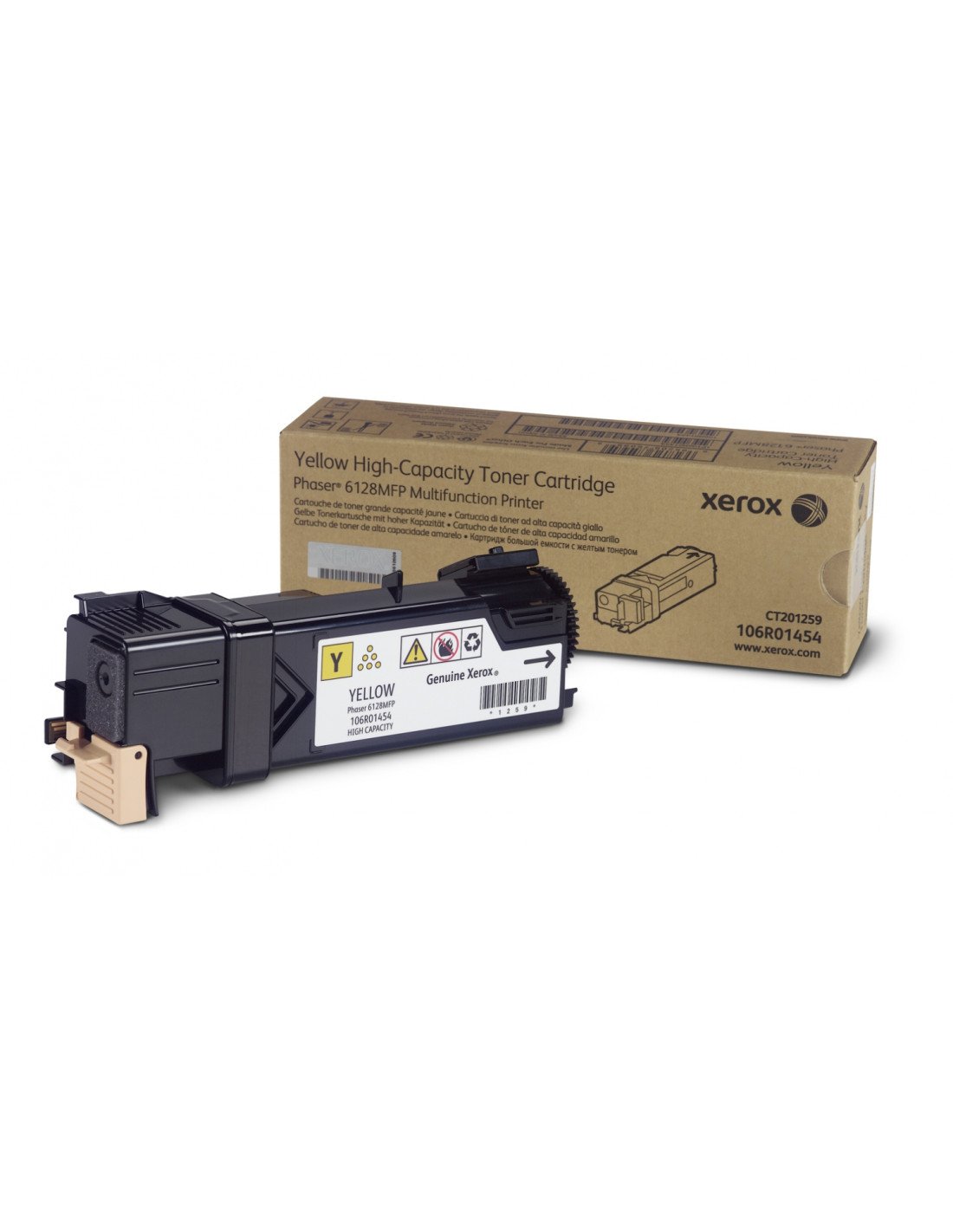 Toner xerox amarillo de capacidad normal 2500 paginas 106R01454