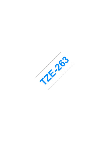 Brother TZE-263 cinta para impresora de etiquetas Azul sobre blanco