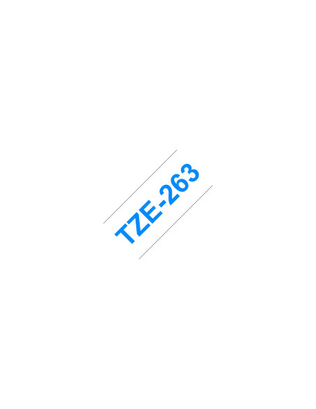 Brother TZE-263 cinta para impresora de etiquetas Azul sobre blanco
