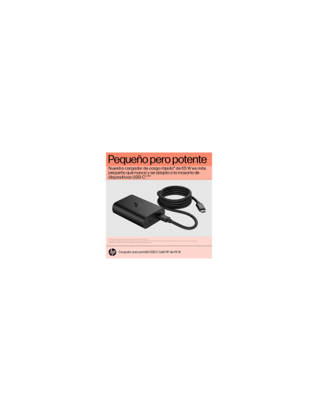 HP Cargador para portátil de con USB-C GaN de 65 W