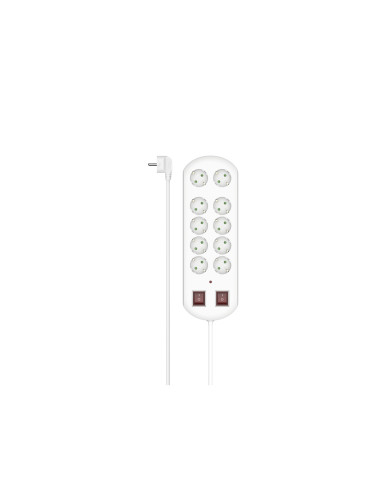 Hama 00223163 base múltiple 2 m 10 salidas AC Interior Blanco
