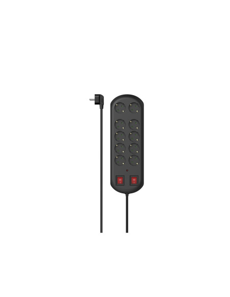 Hama 00223164 base múltiple 2 m 10 salidas AC Interior Negro