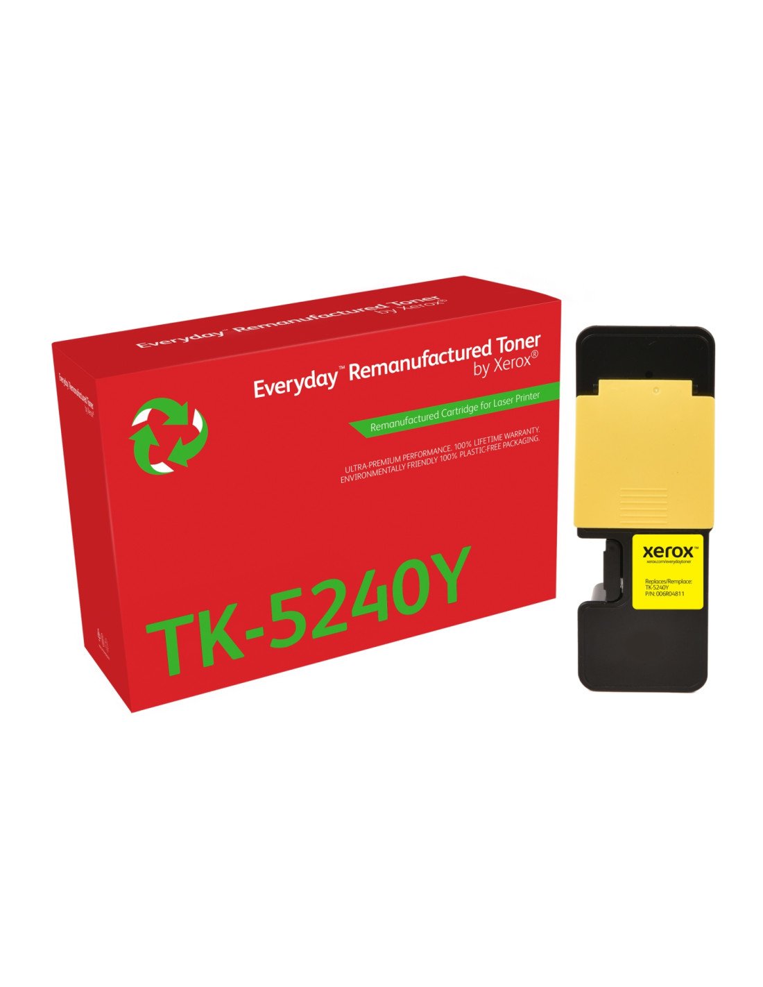 Remanufacturado Everyday Tóner Everyday™ Amarillo remanufacturado de Xerox es compatible con Kyocera TK-5240Y, Capacidad estánda