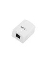 Phasak Cajade superficie RJ45 UTP Cat.6 Dual entrada inferior blanca - PHK 1010