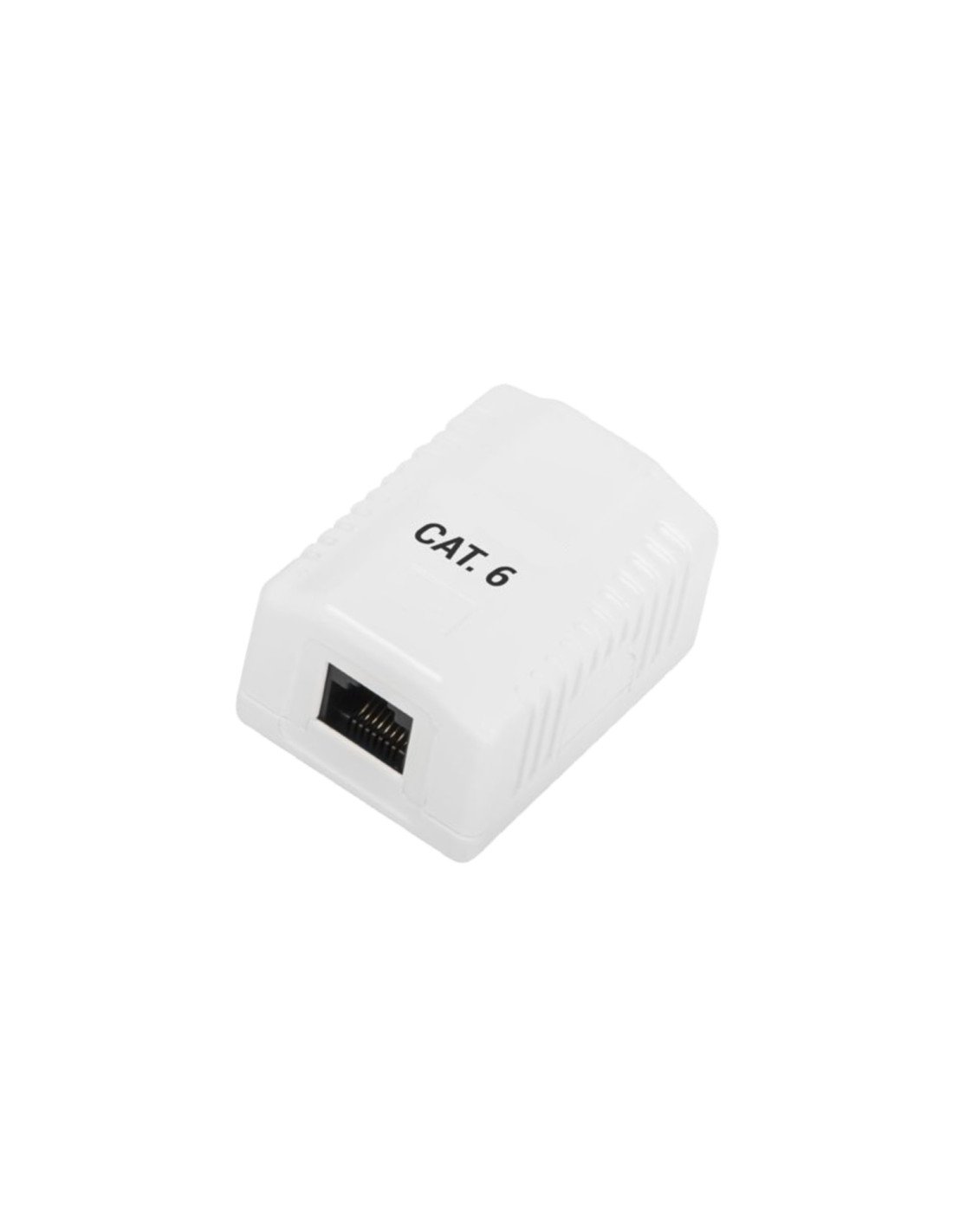 Phasak Cajade superficie RJ45 UTP Cat.6 Dual entrada inferior blanca - PHK 1010