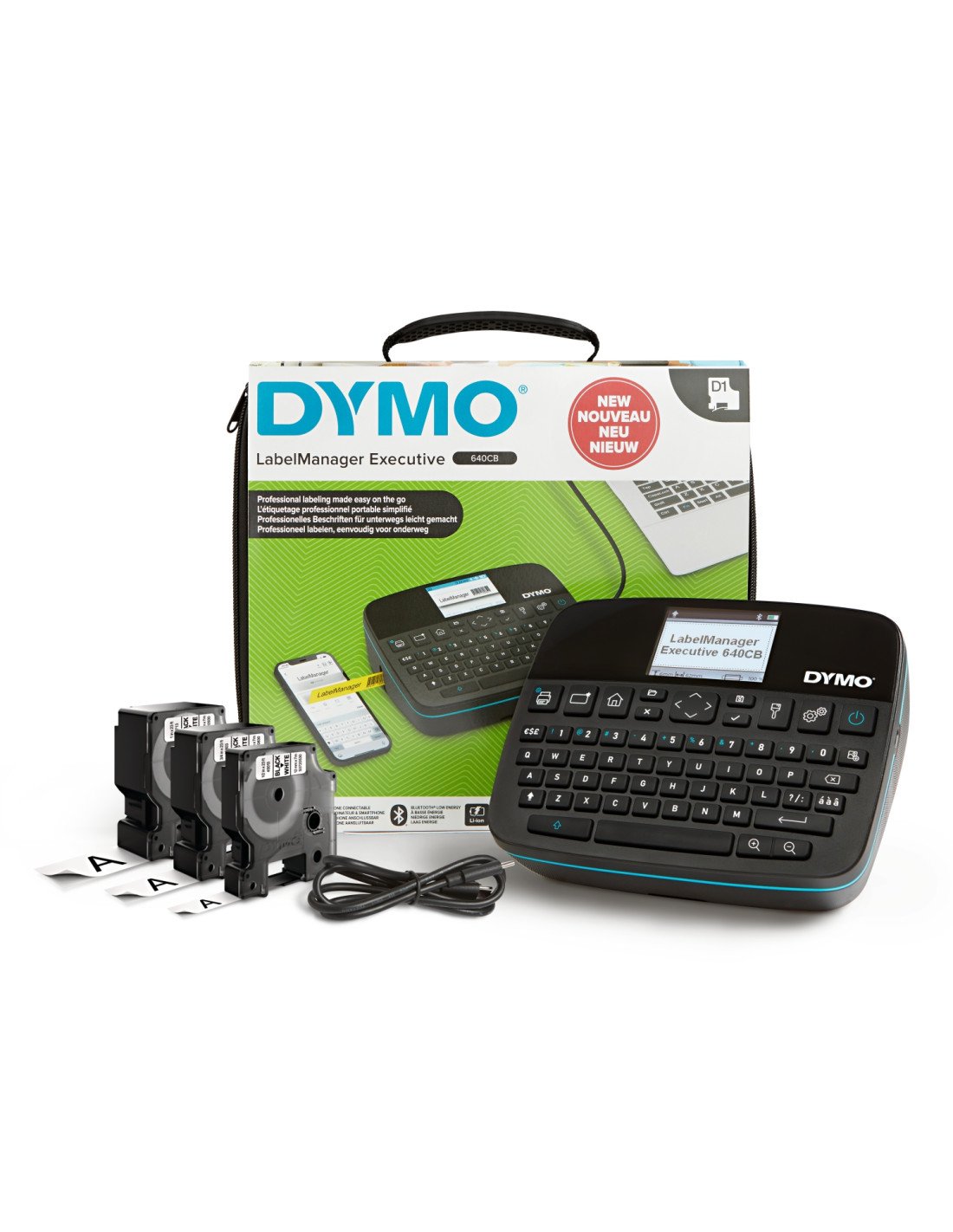 DYMO LabelManager Executive 640CB impresora de etiquetas Color Inalámbrico y alámbrico Bluetooth QWERTY