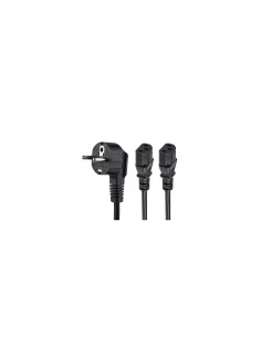 StarTech.com PXT101YEU2M Cable de 2m de alimentación para ordenadores Schuko CEE7 a 2x C13 en Y - Cable de Alimentación Tipo Eur