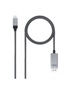 Cable conversor nanocable usb tipo- c macho a displayport macho 1.8m aluminio negro 10.15.5002