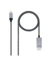 Cable conversor nanocable usb tipo- c macho a displayport macho 1.8m aluminio negro 10.15.5002