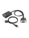 Gembird A-VGA-HDMI-01 adaptador de cable de vÍ­deo 0,15 m HDMI 19 pin Negro
