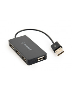 Gembird UHB-U2P4-04 Hub de interfaz usb 2.0 4puertos 480 Mbit/s negro