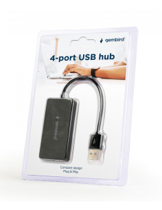 Gembird UHB-U2P4-04 Hub de interfaz usb 2.0 4puertos 480 Mbit/s negro 2
