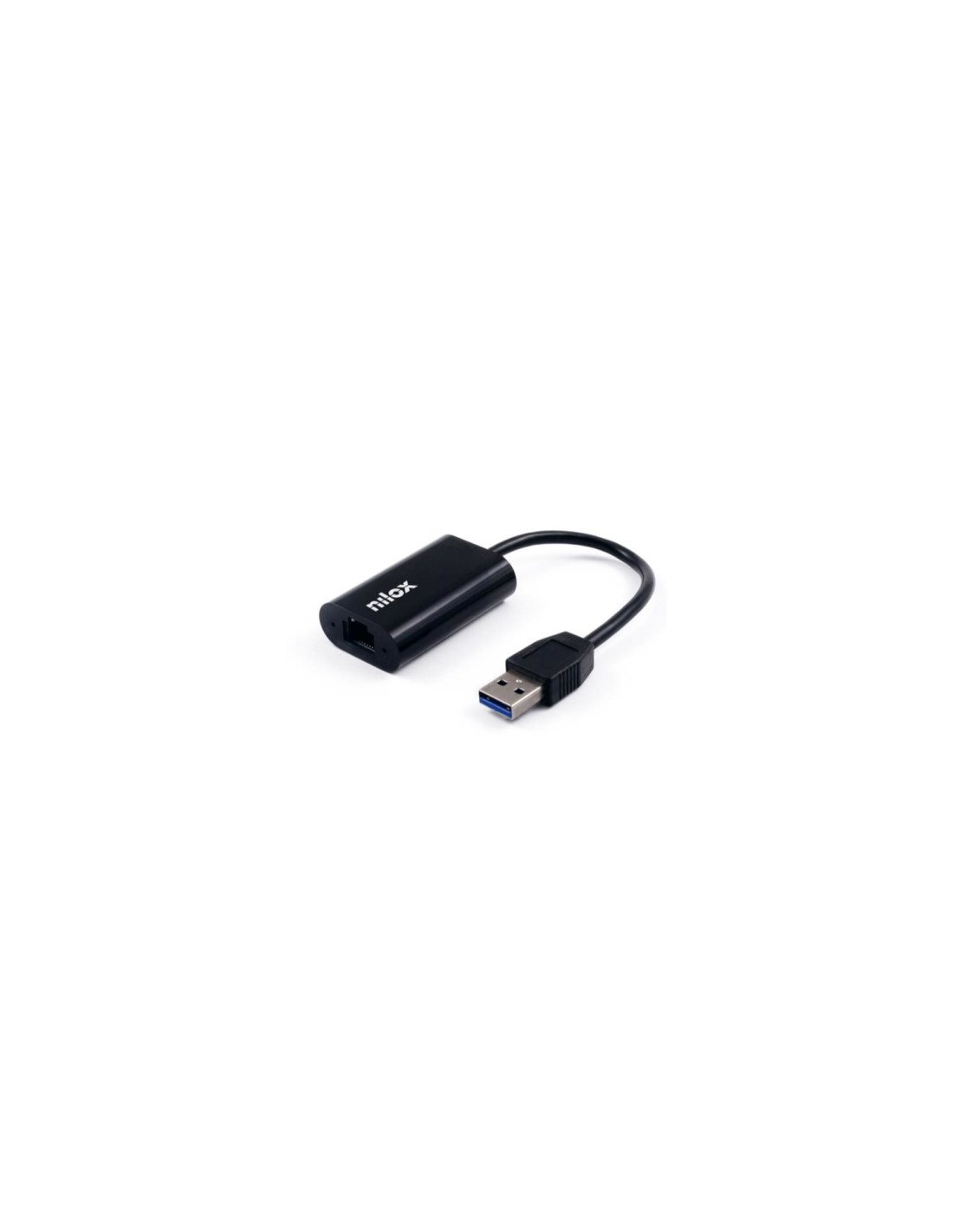 Nilox Adaptador de red USB 3.0 a Gigabit Ethernet RJ45 1000 Mbit/s Negro