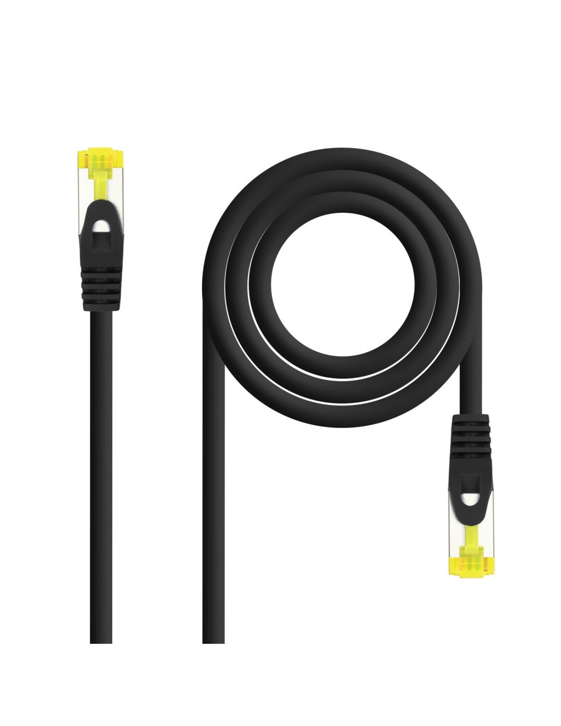 Nanocable Cable Red Latiguillo RJ45 LSZH CAT.6A SFTP AWG26, Negro, 25 cm
